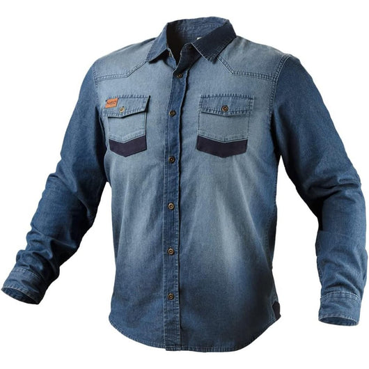 Topex 81-549-m camicia da lavoro denim, taglia m