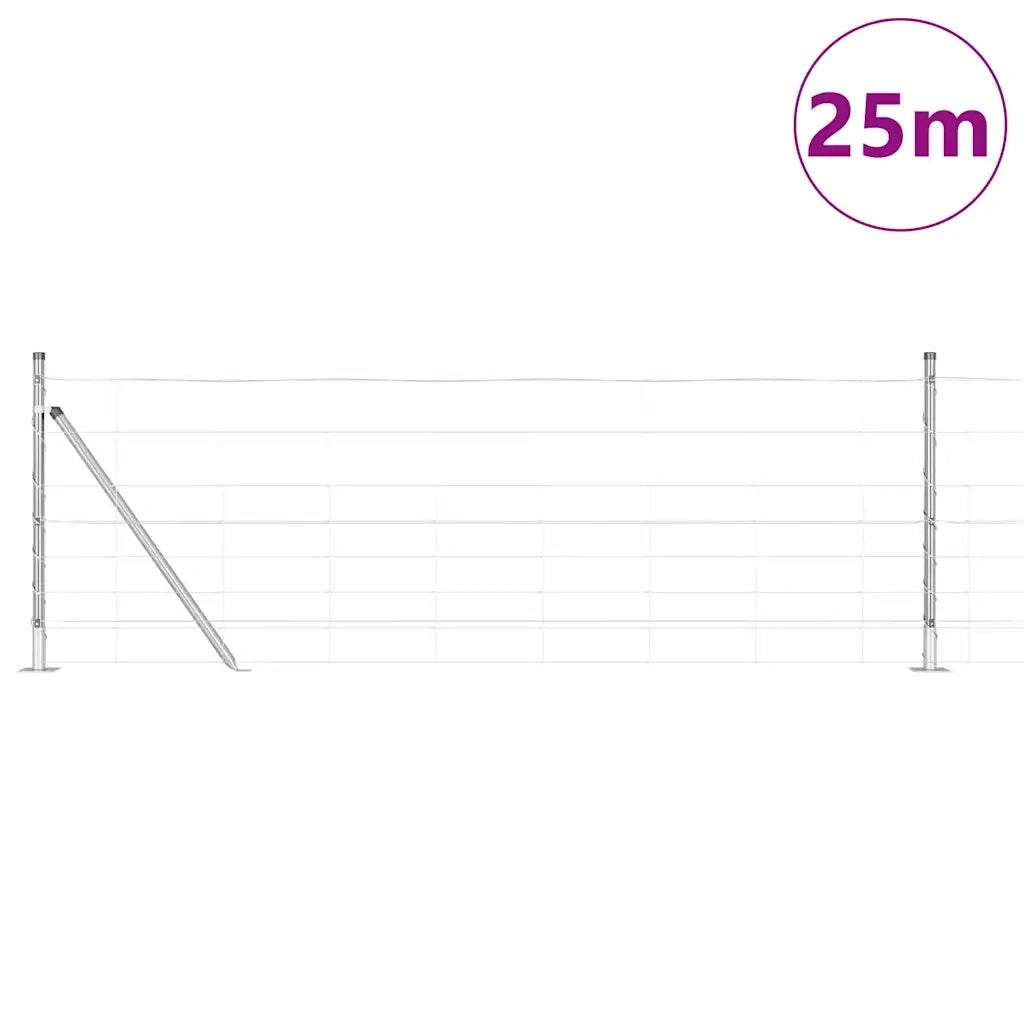 Palo della recinzione Zincato 25 x 0,8 m Acciaio