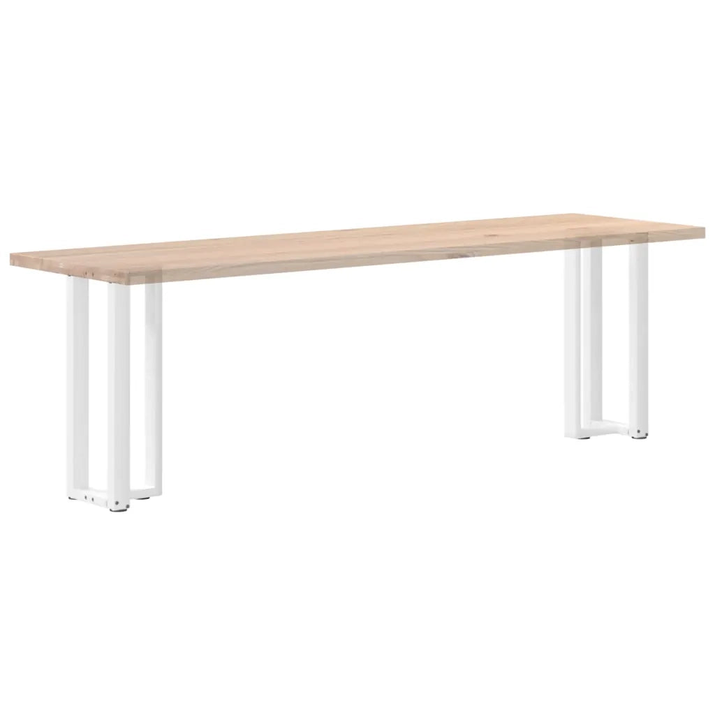 Gambe per Tavolo Consolle a Forma di T 2 pz Bianche 25x28x(72-73) cm Acciaio 4013041