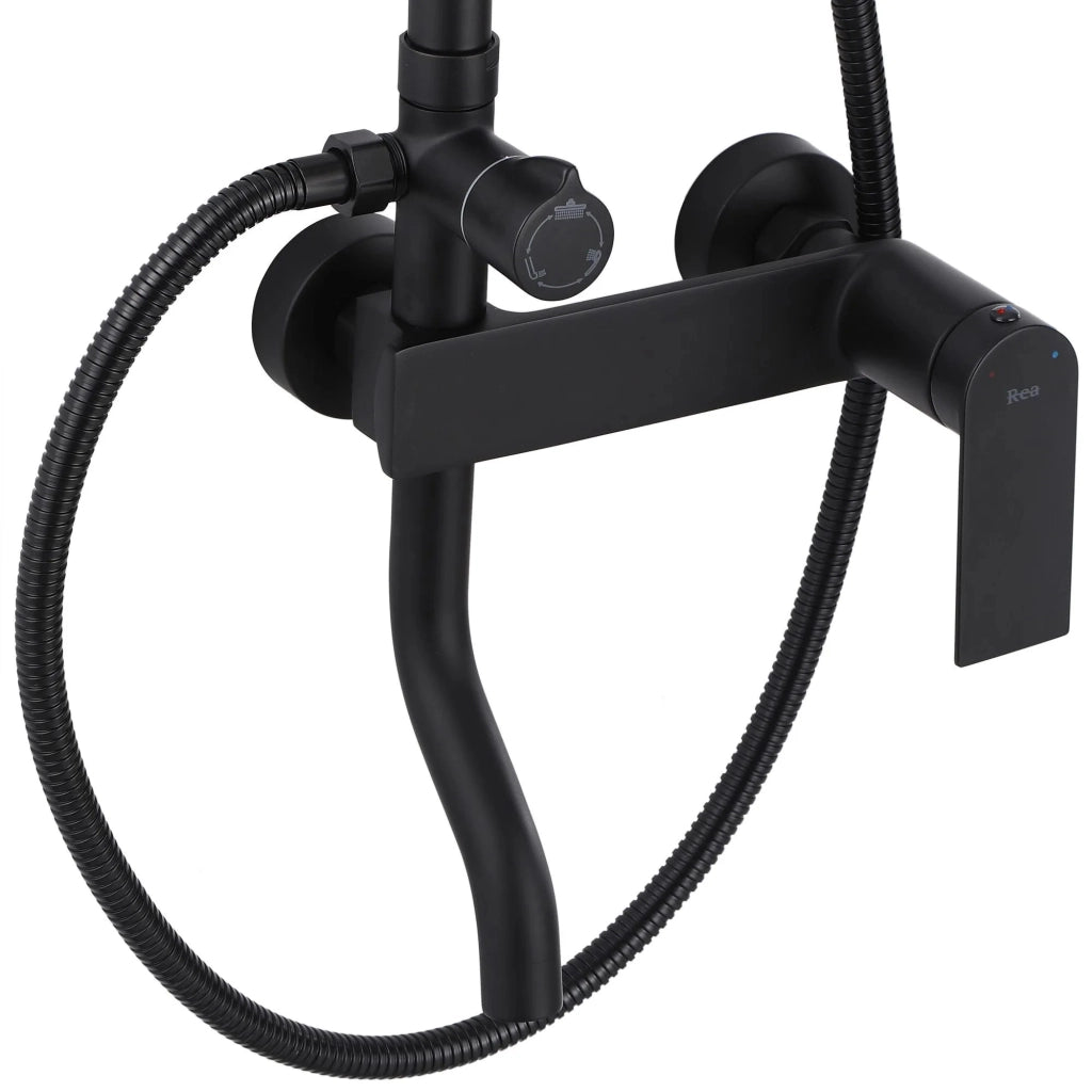 Set Doccia Rea Storm Black Matt