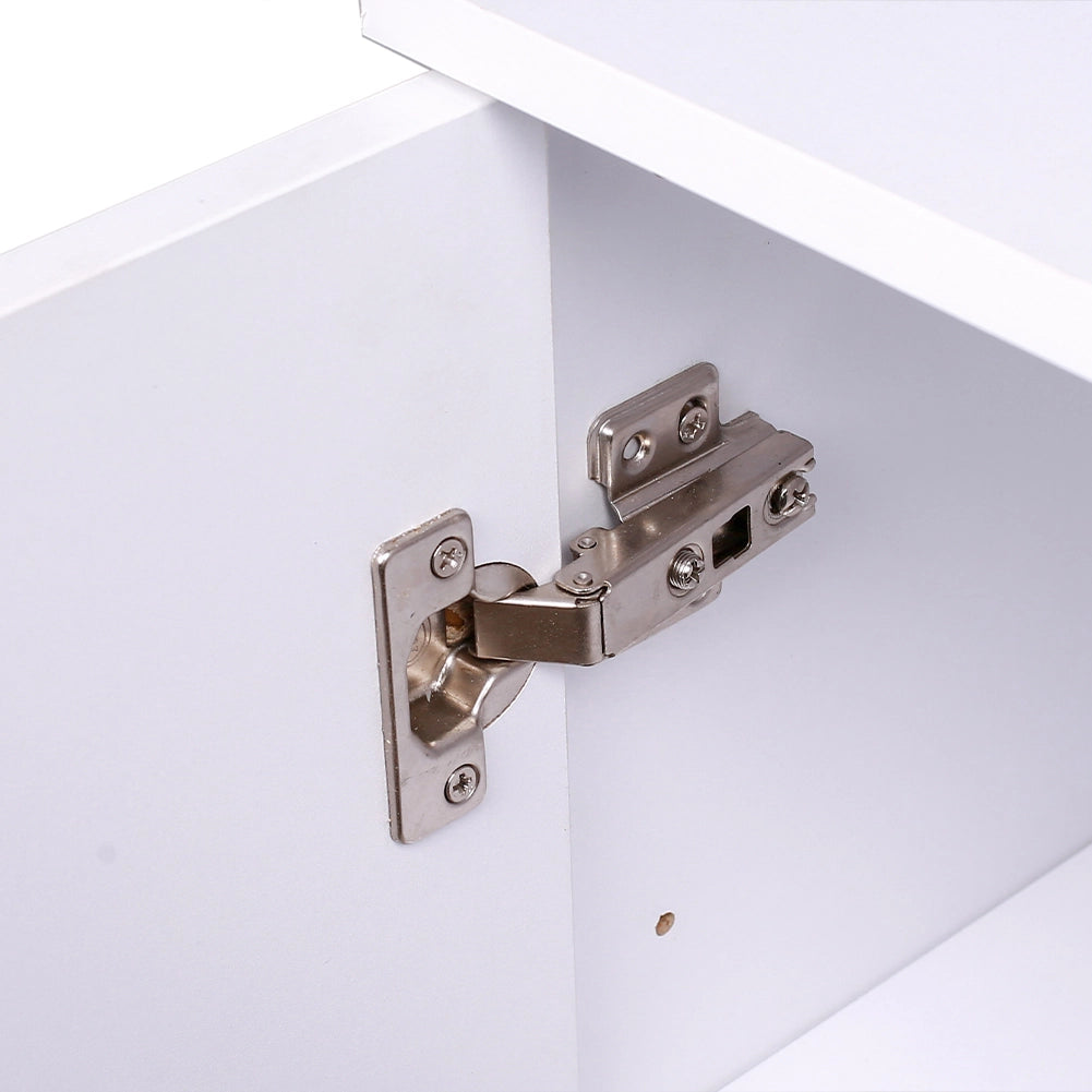 Cassettiera Mobile Armadietto 3 Porte 2 Cassetti Design Moderno Madia Bianco