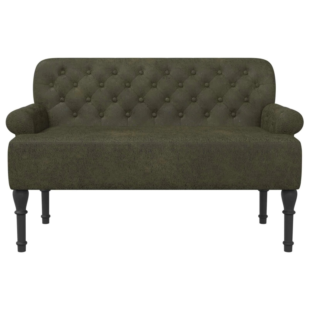 Loveseat con bottoni imbottiti Verde militare 120 x 65 x 78 cm 42041842