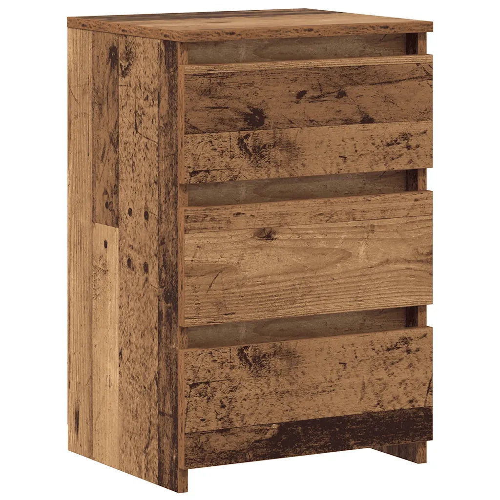 Comodini Legno Antico 2 pz 40x35x62,5 cm in Legno Multistrato