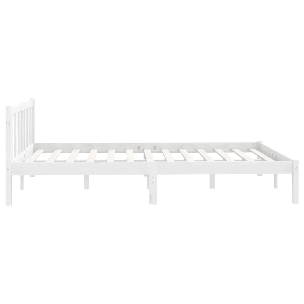Giroletto-Struttura Letto Bianco in Legno Massello di Pino 120x200 cm 921089