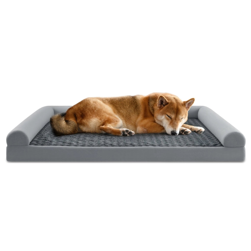 Letto ortopedico per cani in schiuma, Divano per cani di taglia XXL con cuscino in schiuma a forma di uovo 135 x 91 CM