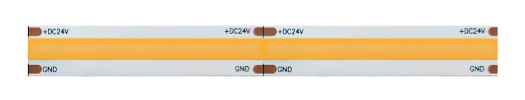 Striscia Led 5m COB IP20 Monocolore Da 15W/MT 24V - 3000K