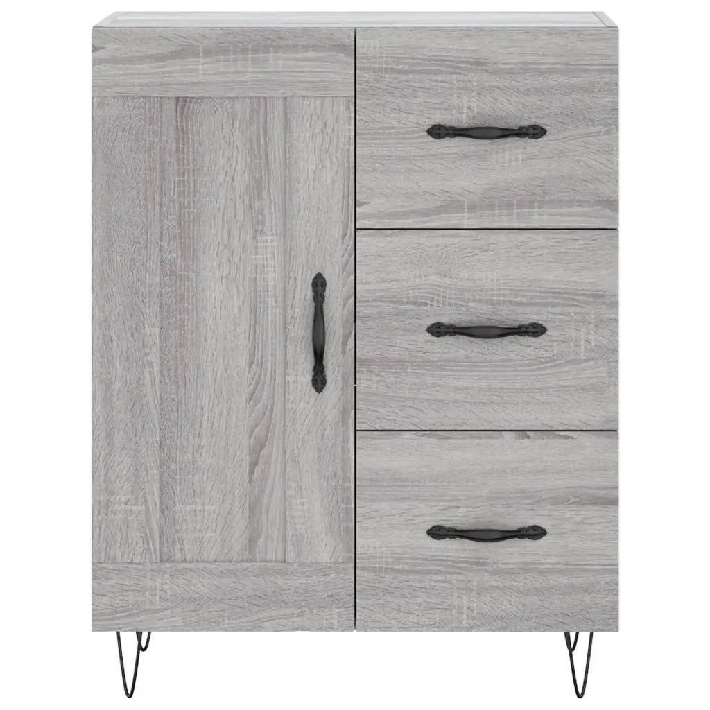 Credenza Grigio Sonoma 69,5x34x180 cm in Legno Multistrato 3198695