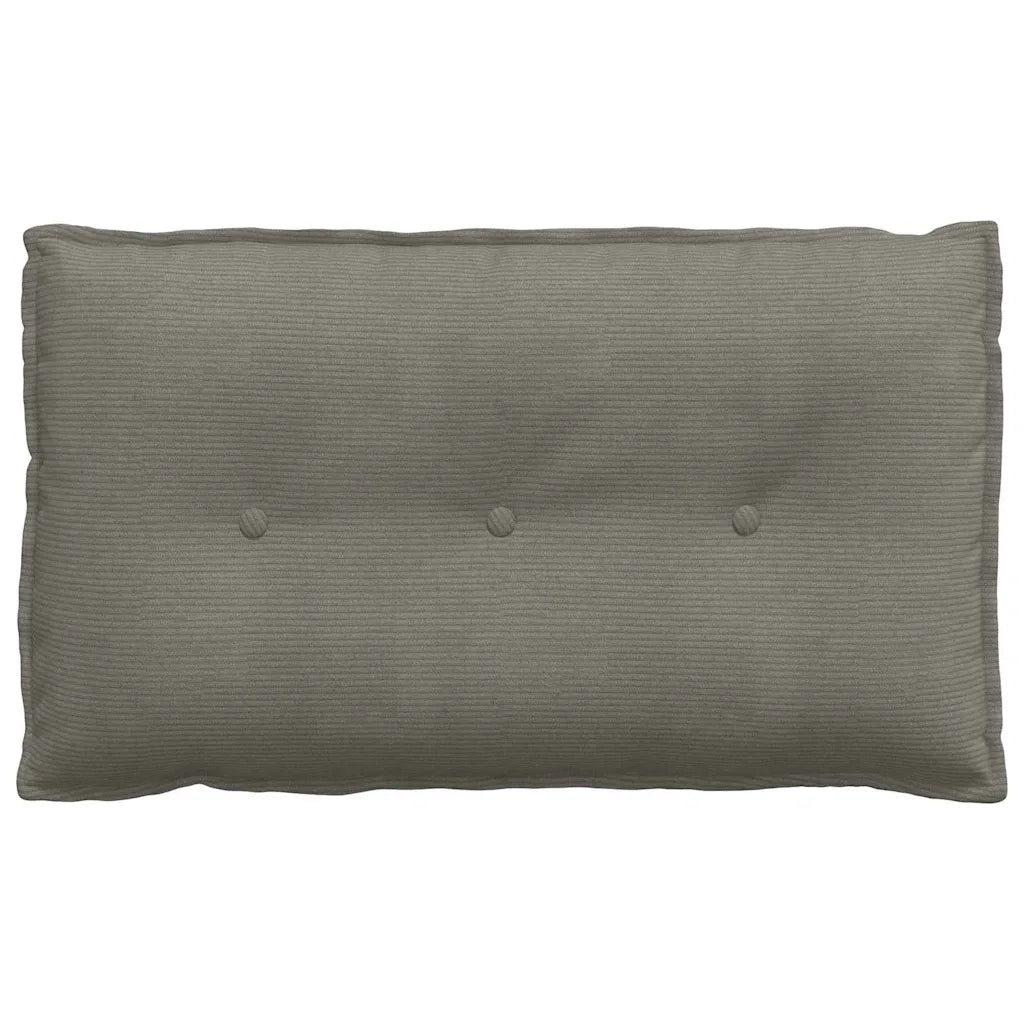 Cuscino per Schiena | Cuscino dorsale Grigio chiaro 80 x 50 cm Tessuto in Cords