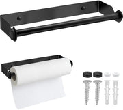Supporto per carta da cucina in acciaio inossidabile - 28CM - Fissaggio alla parete - Supporto per carta da cucina stabile - Design moderno - Utilizzo duraturo - Supporto per salviette per carta da cucina