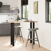 Gambe per tavolo da bar nere 2 pz 40x(110-111) cm in acciaio 4013348