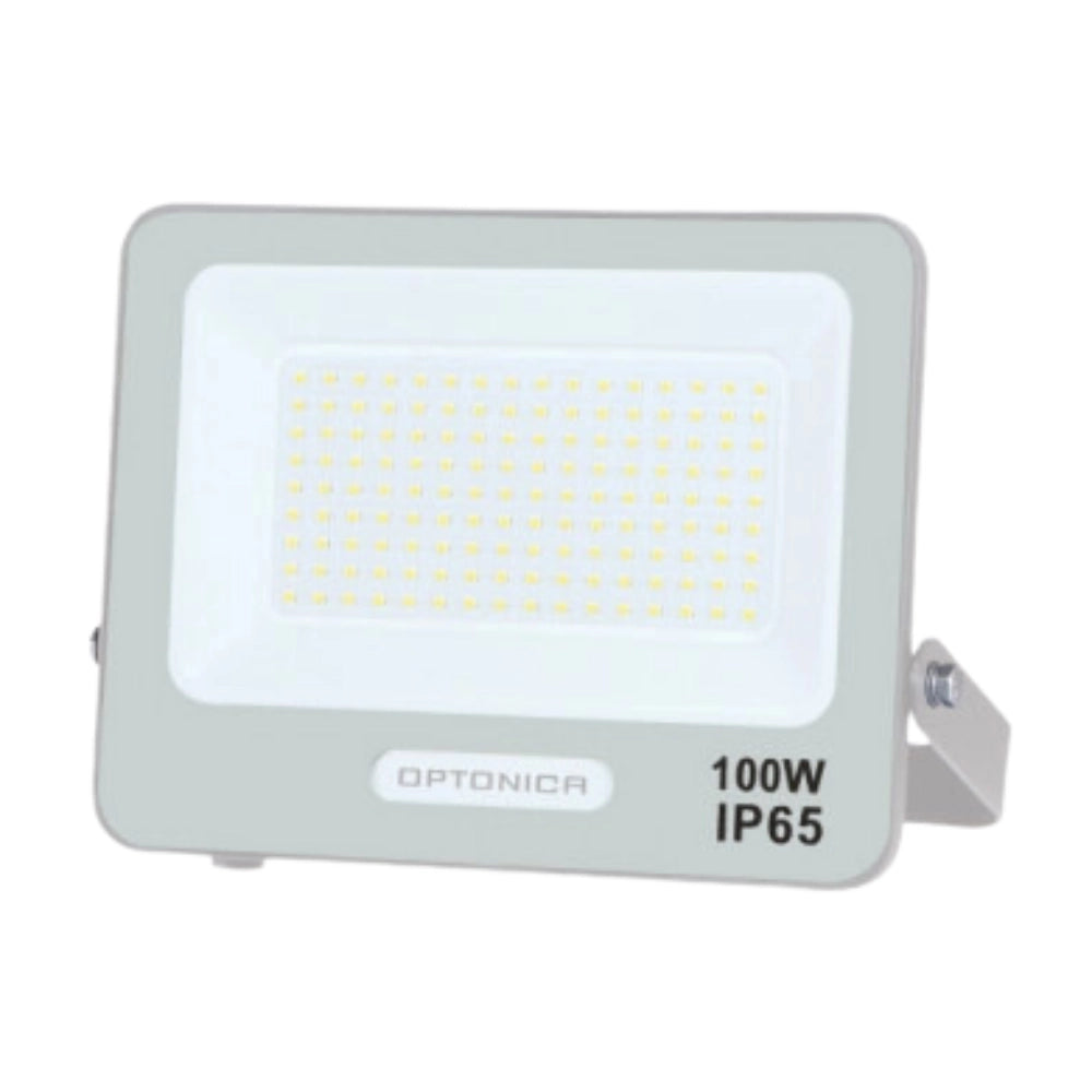 Optonica proiettore led smd corpo bianca luce naturale 100 watt 9000 lumen