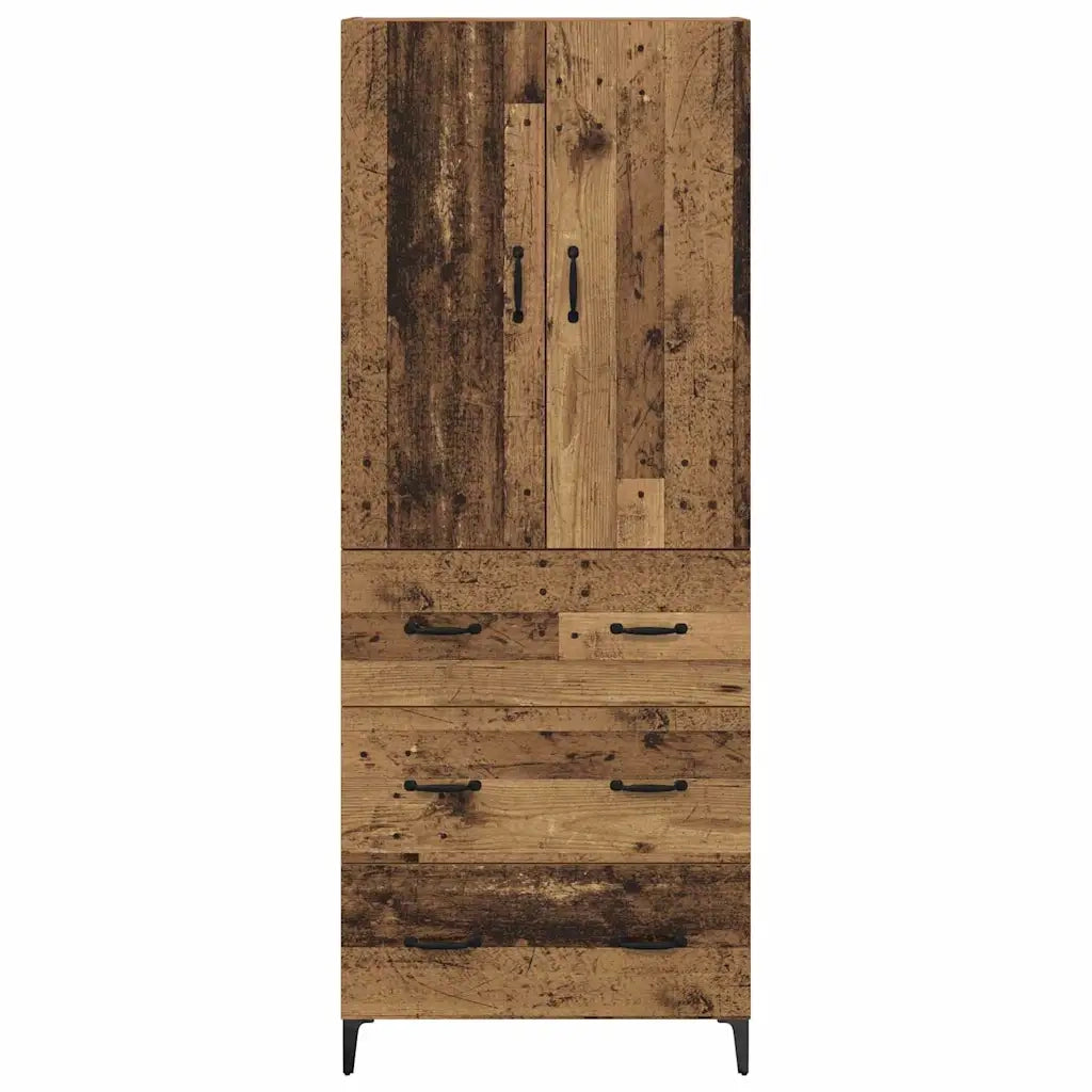 Credenza | Madia | Buffet da pranzo | Armadio da pranzo Legno vecchio 69,5 x 34 x 180 cm Legno multistrato