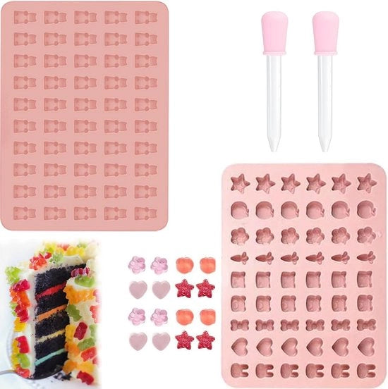 Set di 2 Malli per Preparazione di Caramelle, Cioccolato e Gelato con Pipette