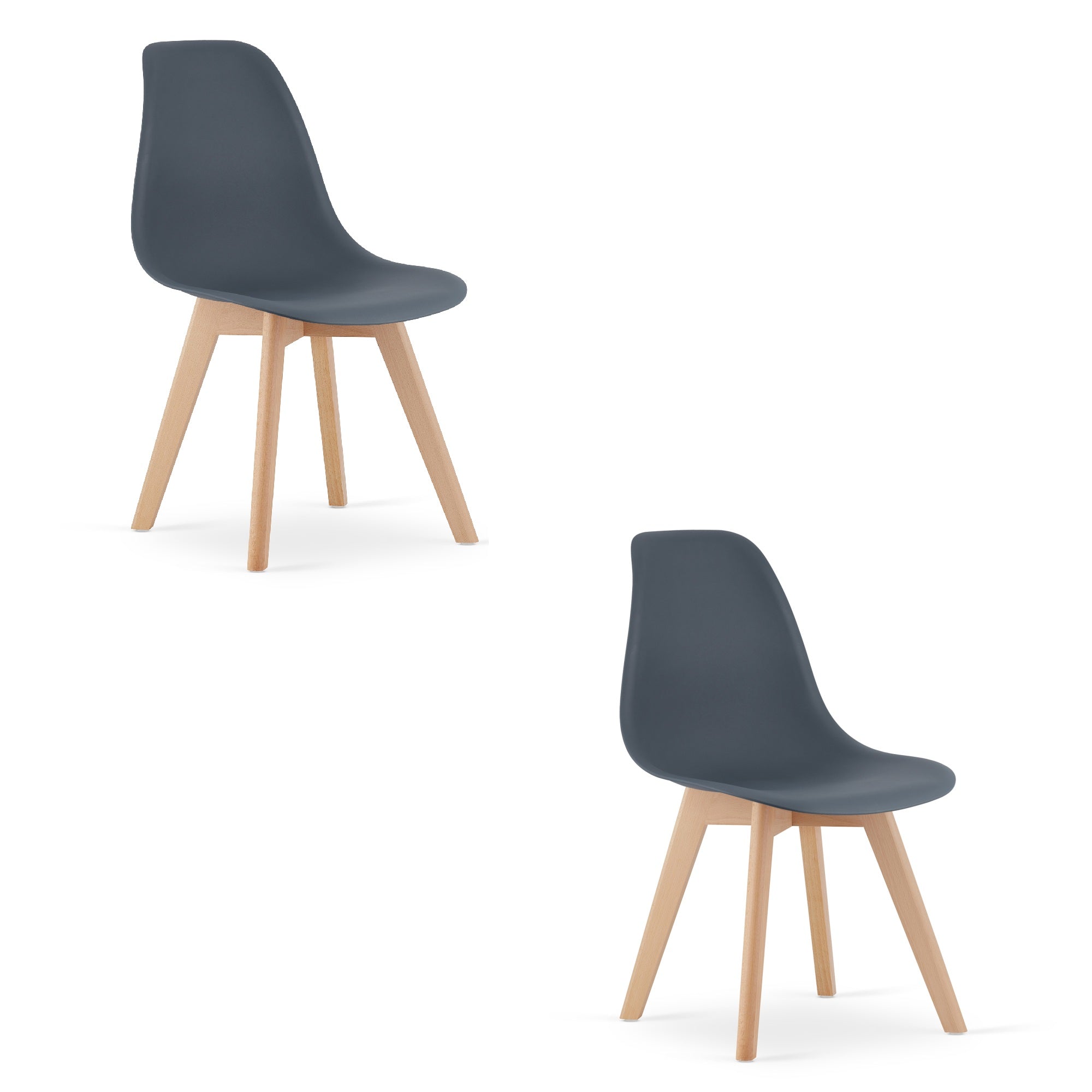 Sedia VALORA KITO - Design ergonomico ardesia scura x 2