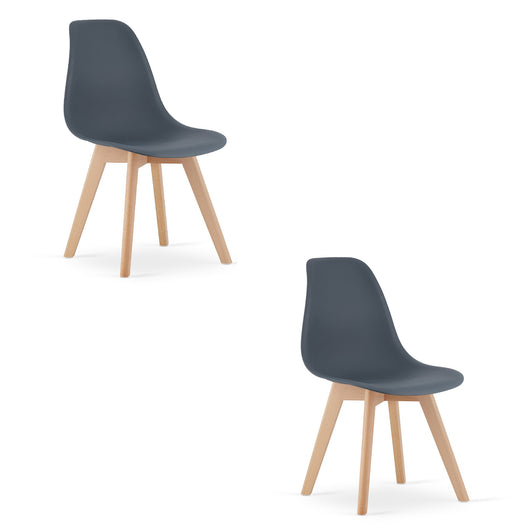 Sedia VALORA KITO - Design ergonomico ardesia scura x 2