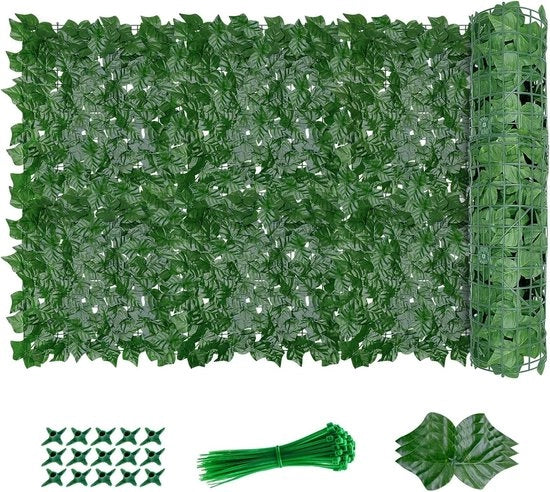Schermatura di siepe artificiale 3m x 1m (2 * 3x05m) per privacy esterno