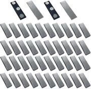 Etichette magnetiche - set di 50 - acciaio inox e plastica - 45x13mm