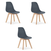 Sedia VALORA KITO - Design ergonomico ardesia scura x 3