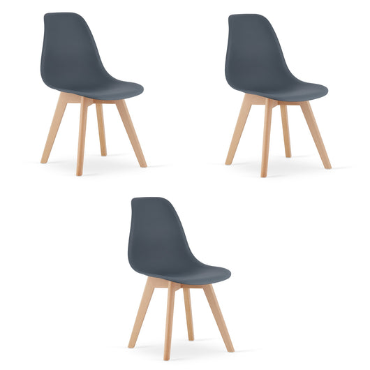 Sedia VALORA KITO - Design ergonomico ardesia scura x 3