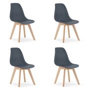 Sedia VALORA KITO - Design ergonomico ardesia scura x 4