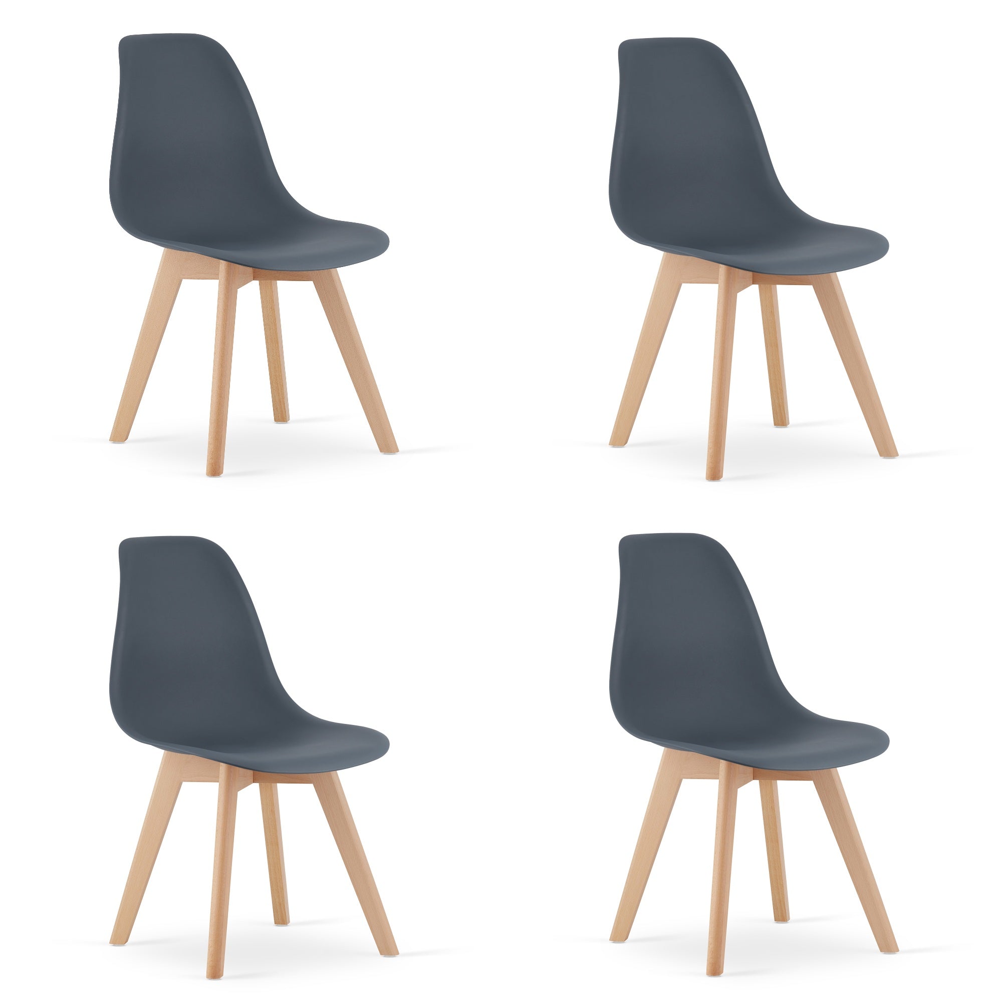 Sedia VALORA KITO - Design ergonomico ardesia scura x 4