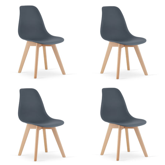 Sedia VALORA KITO - Design ergonomico ardesia scura x 4