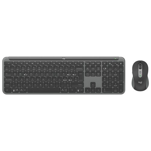 Logitech mk950 signature slim tastiera mouse incluso ufficio rf senza fili + bluetooth qwerty italiano grafite - 920-012487