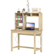 Scrivania con libreria e cassetti ¨C Zephmum ¨C Legno Rovere 100x50x