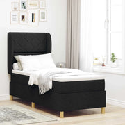 Letto a molle con materasso Nero 200 x 80 cm Tessuto 3340783