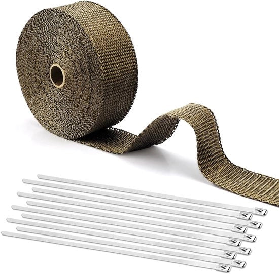 Isolazione termica per motori e auto, 6 m, protezione antiscaldamento con viti in acciaio inox, ideale per tubi e manifolds