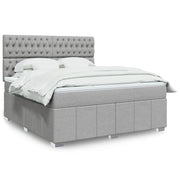 Giroletto a Molle con Materasso Grigio Chiaro180x200 cm Tessuto