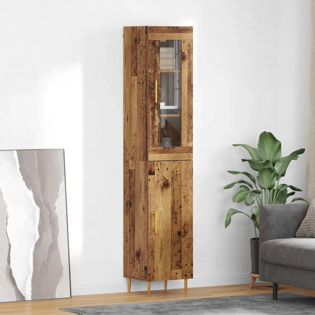 Credenza 2 pcs Legno vecchio Legno multistrato