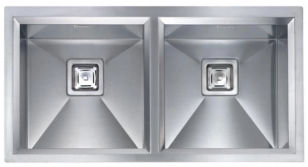 CM glamour 87,5 x 45 2V Lavello sottopiano Rettangolare Acciaio inossidabile