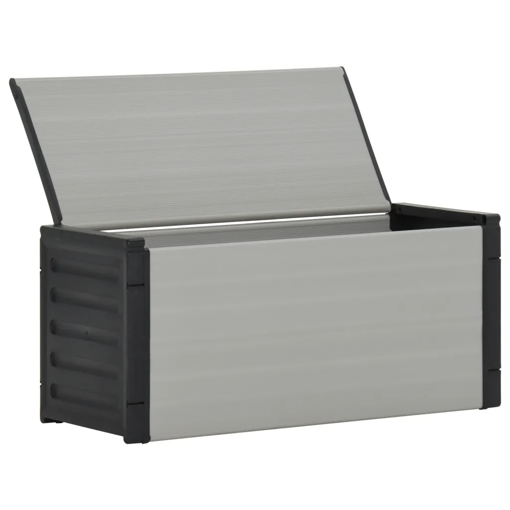 Contenitore per Rifiuti da Giardino Grigio 85x34x40 cm 340988
