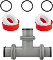 Connettore di raccordo per tubi Ø38 mm - Valvola a tre vie - Kit di connessione per tubi di piscina