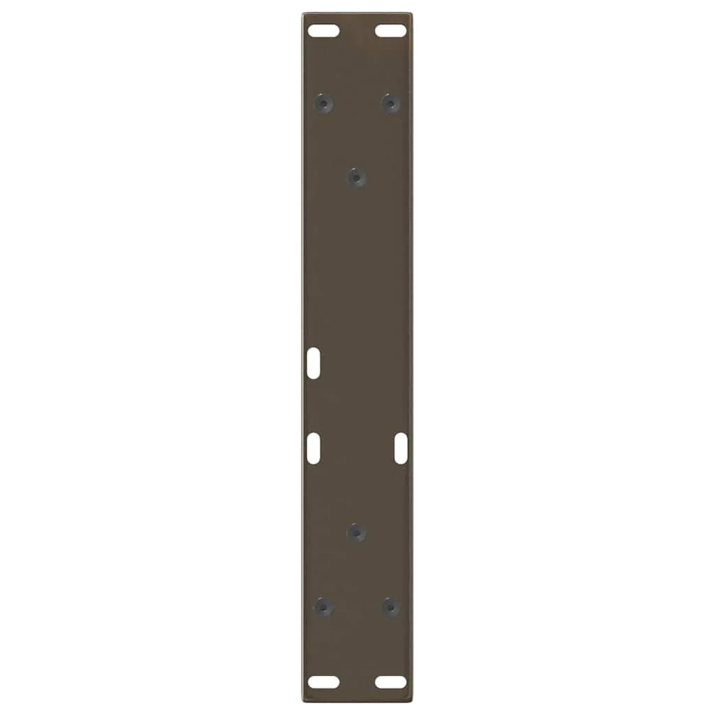 Set di 2 gambe regolabili per tavolino da caffè a forma di V 40 x 31 cm design moderno acciaio naturale 02_0056823