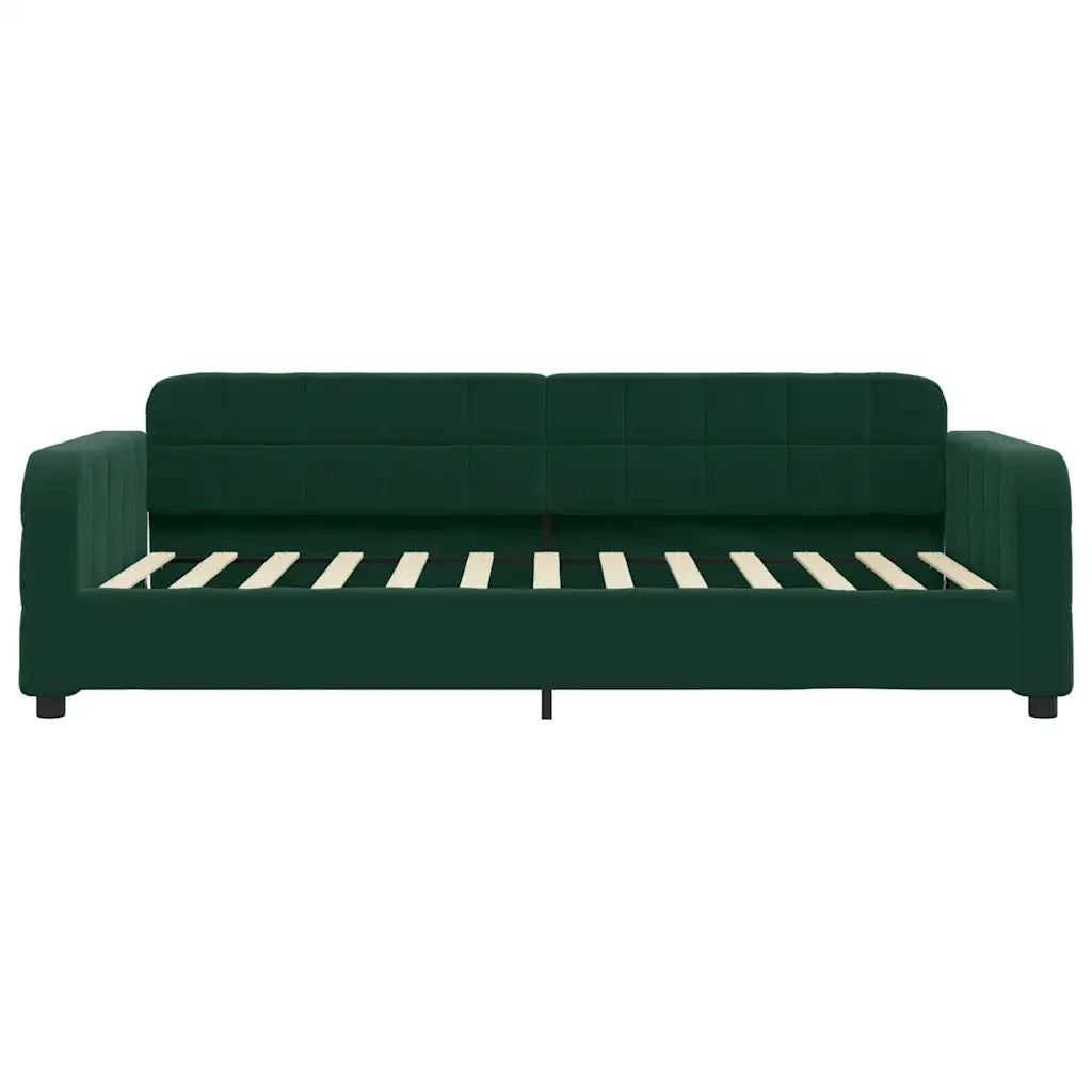 Letto da Giorno Verde Scuro 100x200 cm in Velluto 354067