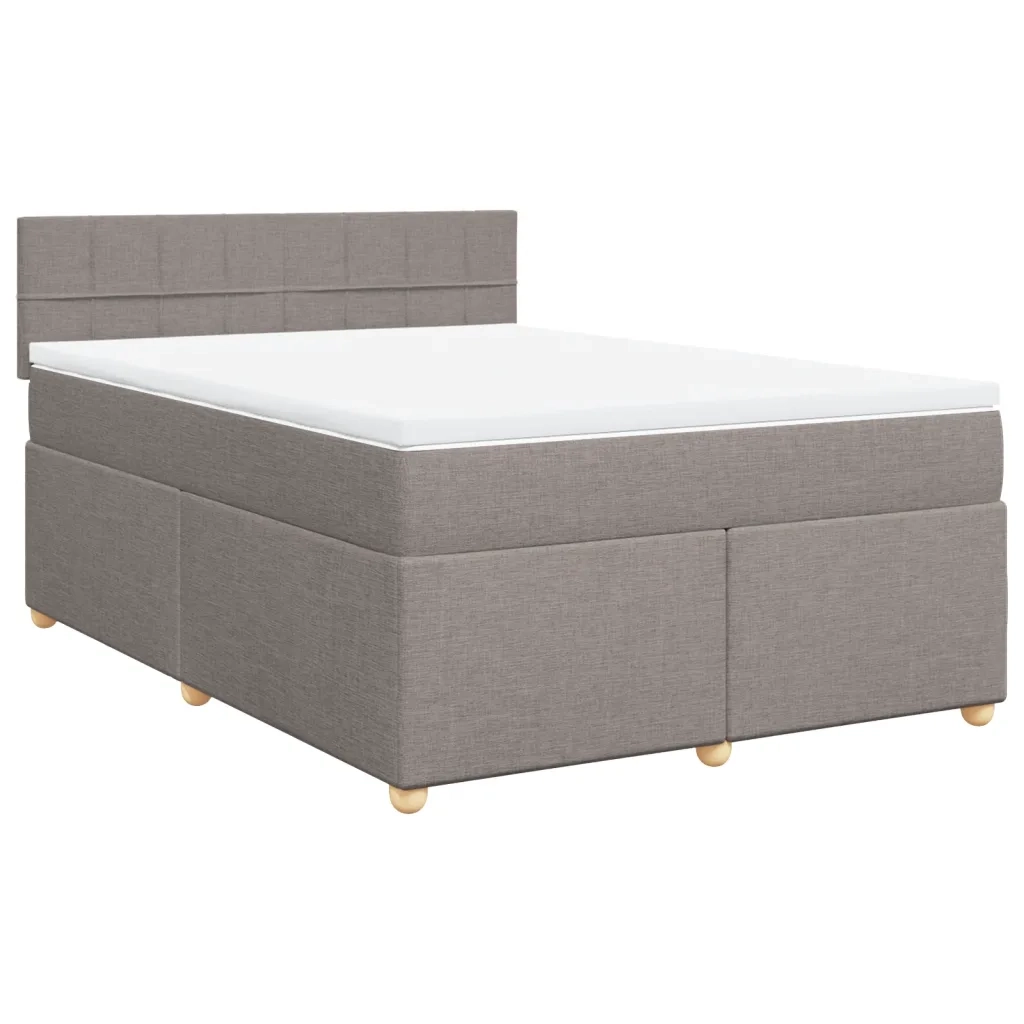 Giroletto a Molle con Materasso Tortora 140x200 cm in Tessuto 3286707