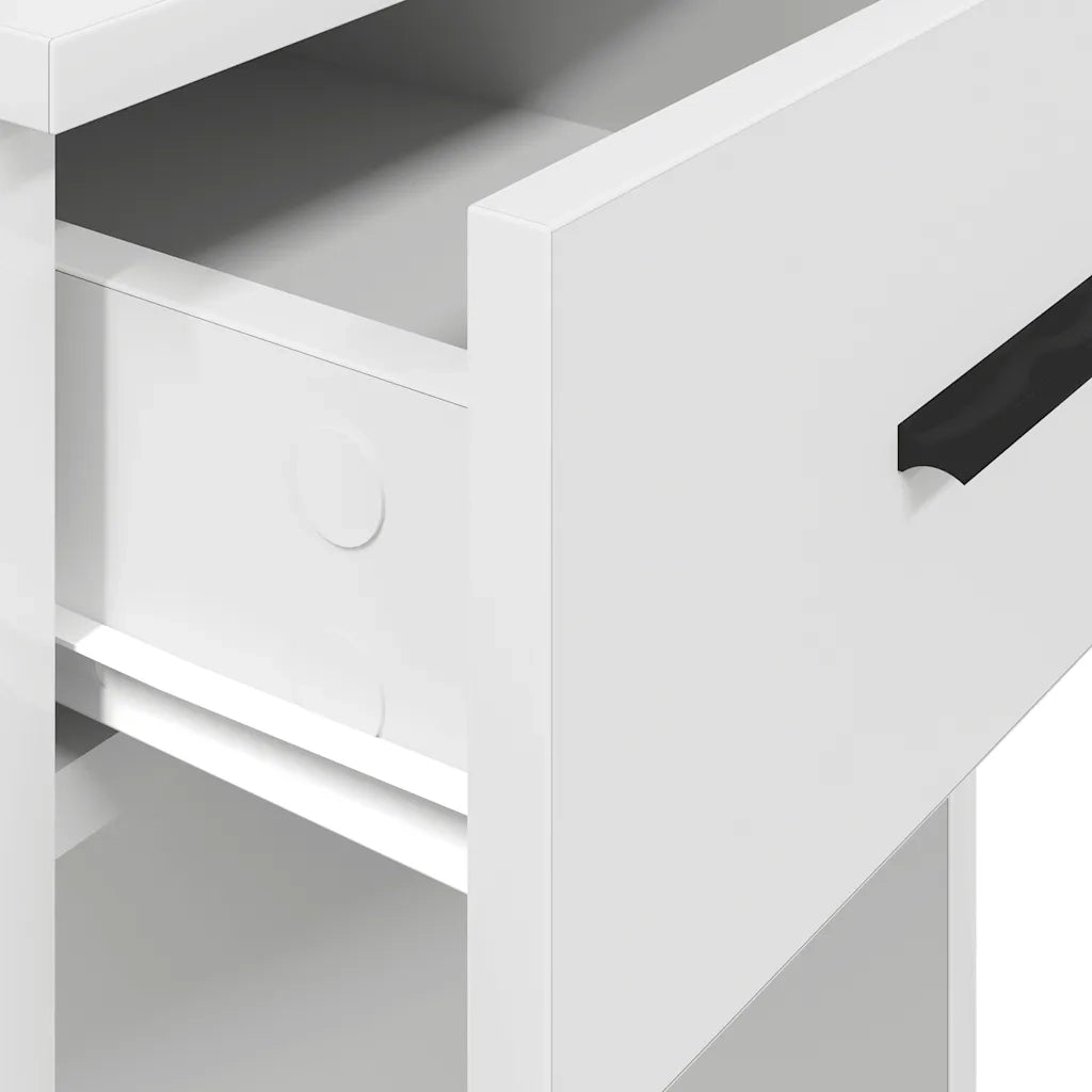 vidaXL Supporto a Torre per Computer con Cassetto Bianco 35x45x77 cm