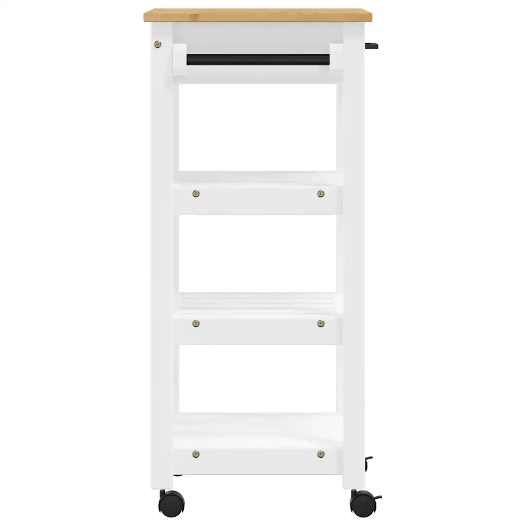 Carrello da Cucina-Scaffale per Cucina MONZA 48x40x88,5 cm in Legno Massello di Pino 733960