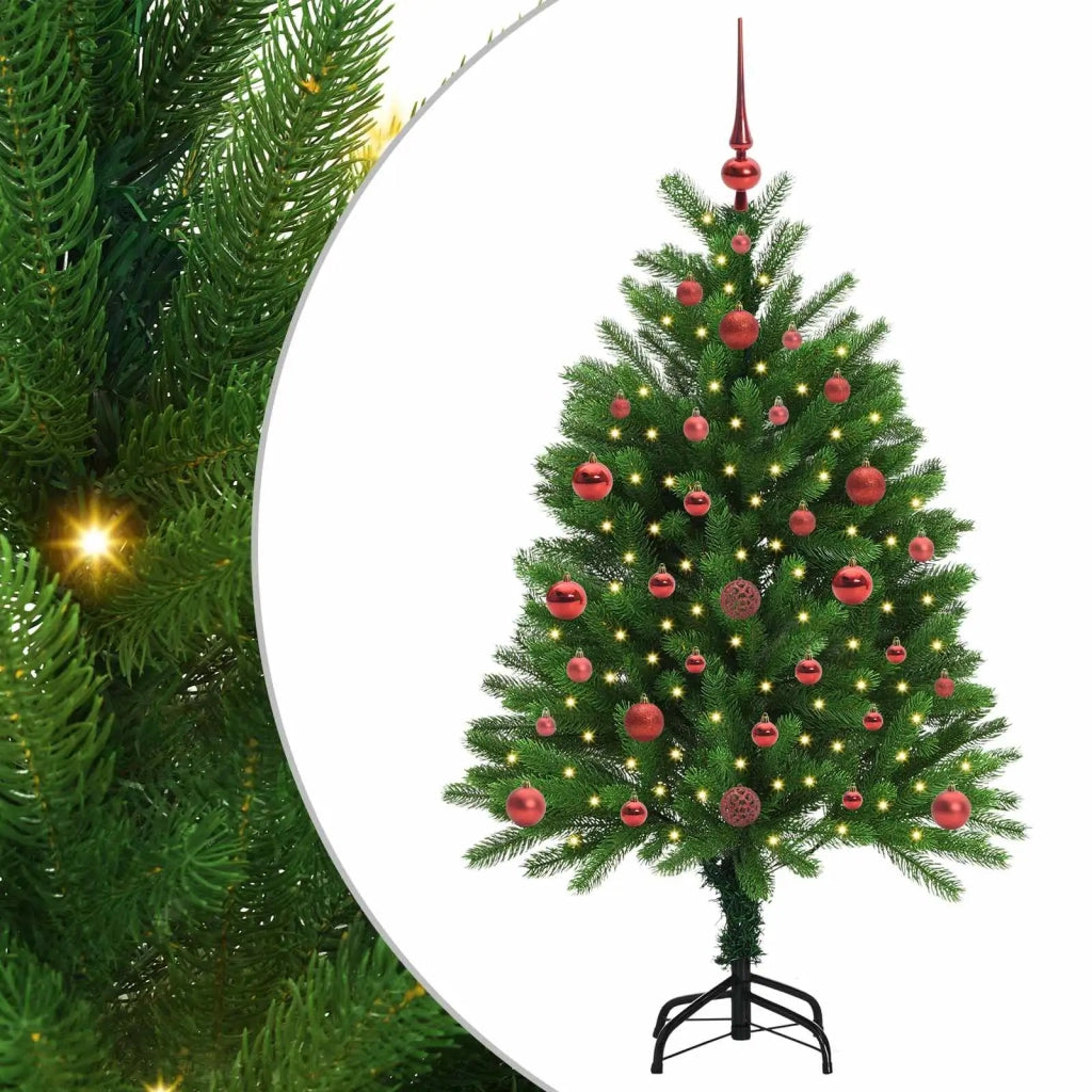 Albero di Natale | Decorazioni natalizie con 150 LED con supporto Verde 120 cm PE