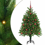 Albero di Natale | Decorazioni natalizie con 150 LED con supporto Verde 120 cm PE