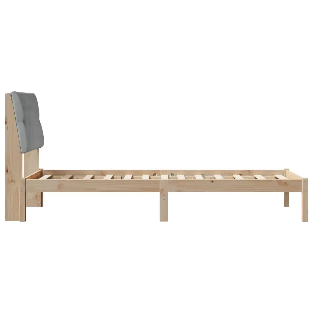 Letto con Testiera Rivestita-Struttura Letto con Testiera Marrone 90 x 200 cm 227332