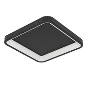 Plafoniera Moderna Loretello-Z Acciaio Nero Plastiche Bianche Led 20W 2500Lm