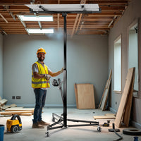 Sollevatore pannelli cartongesso con prolunga, max 68kg, Carrello Alzapannelli Alzalastre