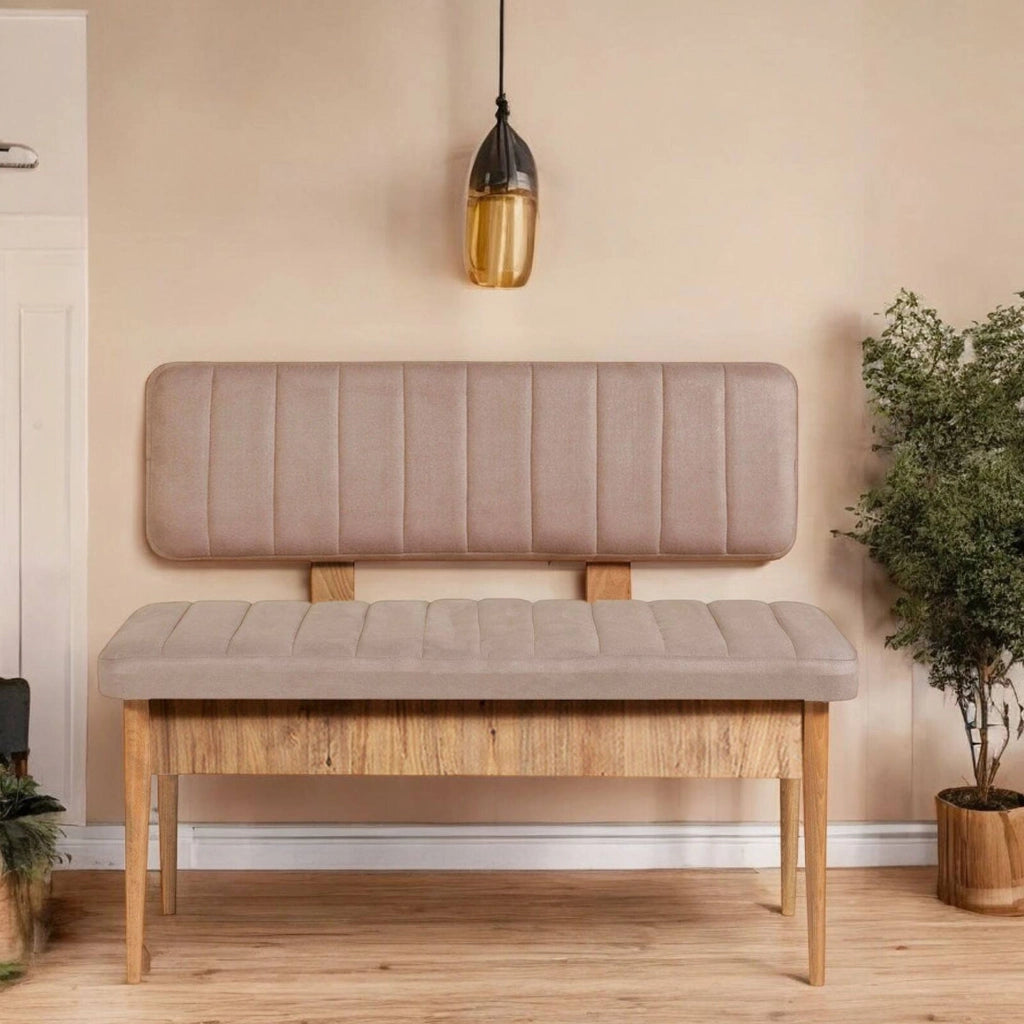 Salento, Panca Peso Supportato 150 kg, 110x40x85h cm Marrone Quercia