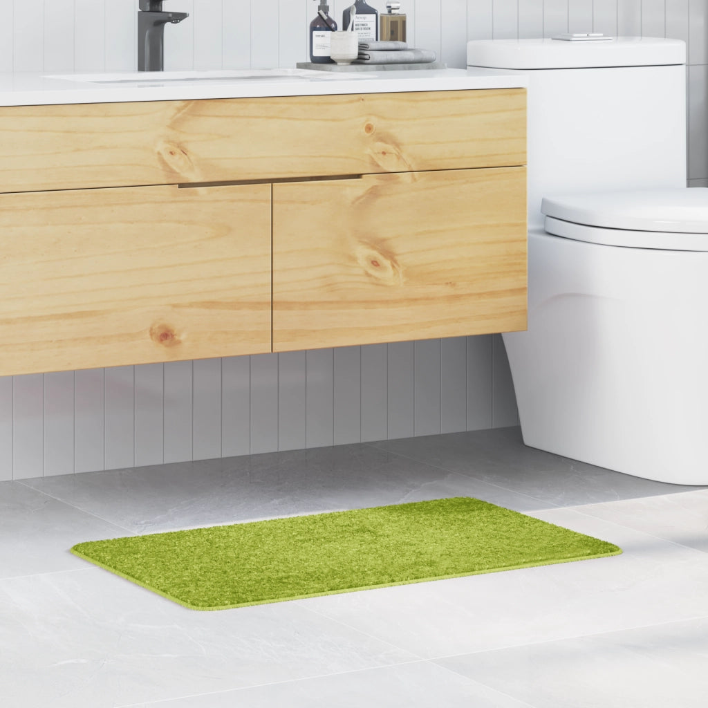 Tappetino da bagno rettangolare verde 50x80 cm in polipropilene antiscivolo