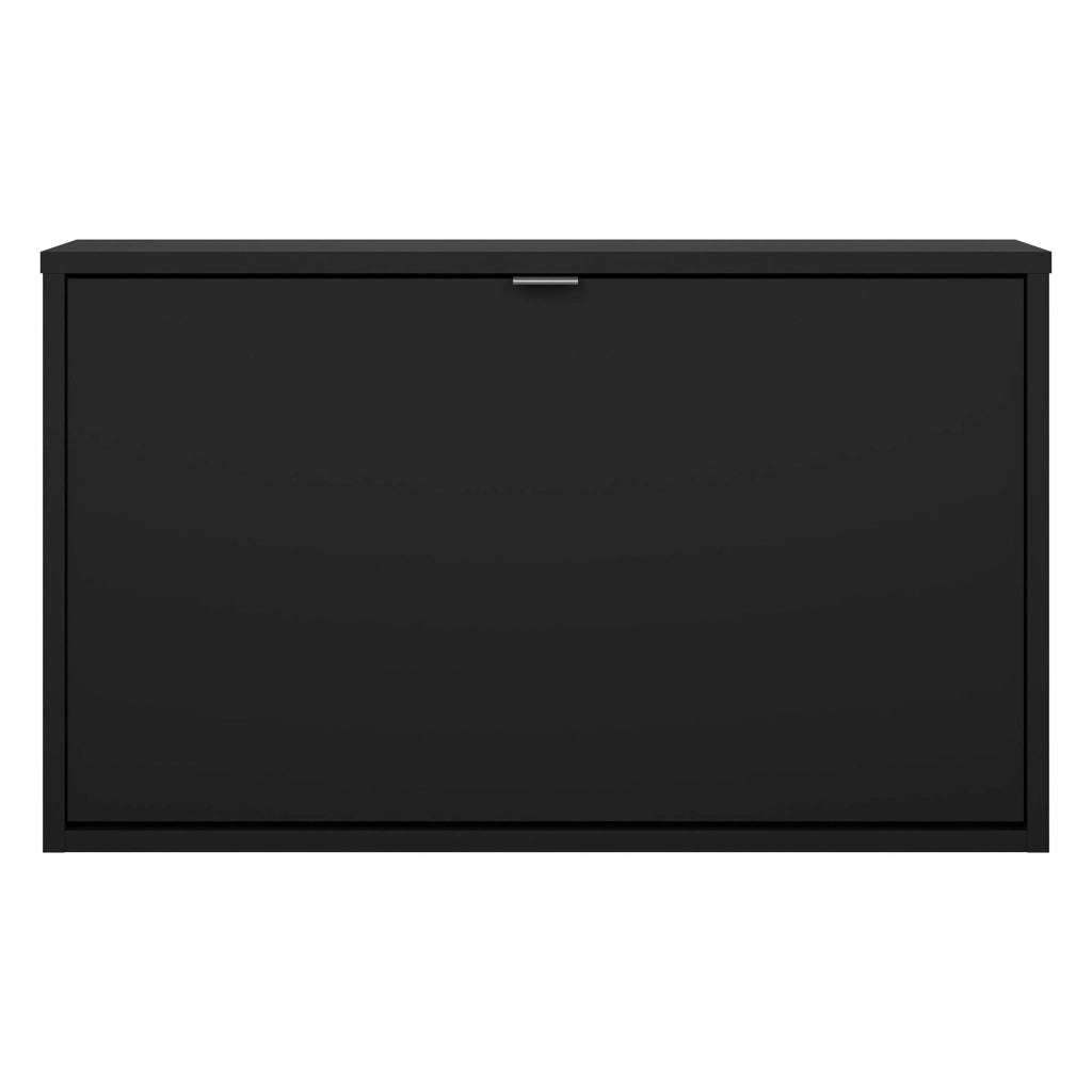 Mobile Portascarpe Loveno, Scarpiera un Ripiano, 70.3x16.55x41.8h cm Nero