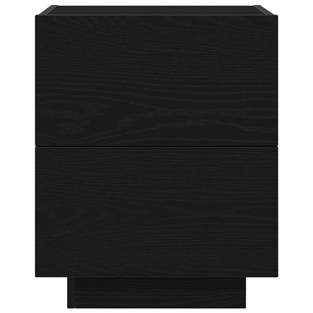 Armadio da Notte con cassetto 2 pcs Rovere Nero 45 x 40 x 55 cm 863062