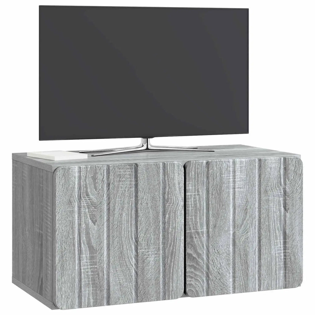 Mobile Porta TV da Muro Grigio Sonoma 59,5 x 31 x 30 cm